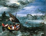 Pieter Brueghel the Younger Christ in the Storm on the Sea of Galilee Sweden oil painting artist